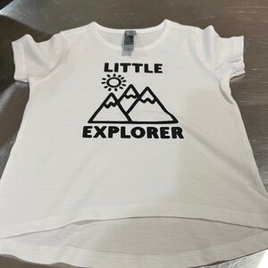 Kids White 'Little Explorer' T-Shirt